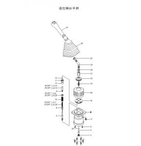 31N6-26200 遙控閥手柄分總成（左）   韓國(guó)現(xiàn)代原廠