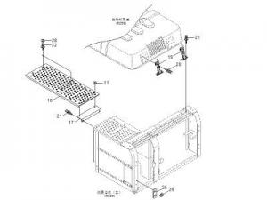 側(cè)罩蓋/發(fā)動機罩蓋/韓國現(xiàn)代挖掘機正品配件